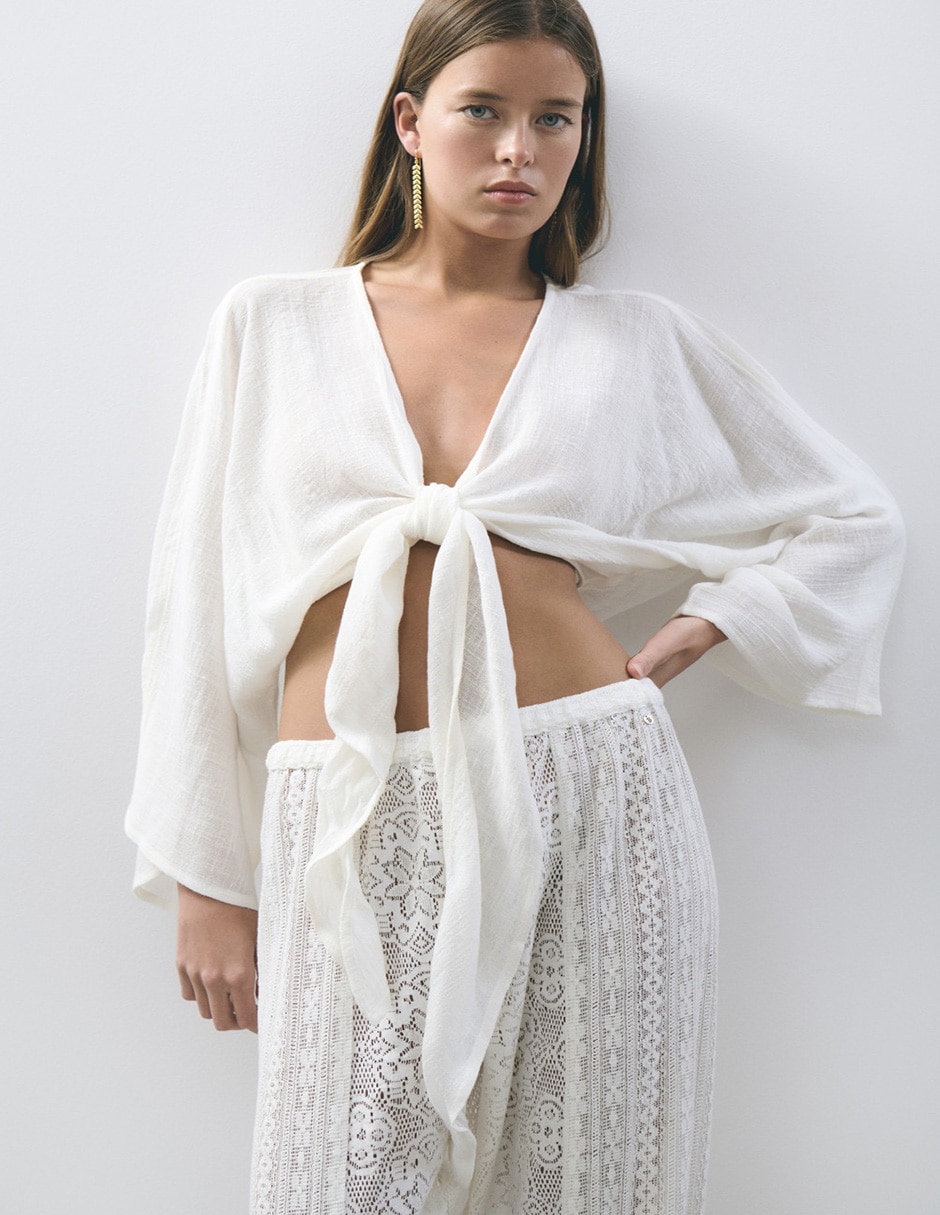 Blusa manga larga para mujer 6