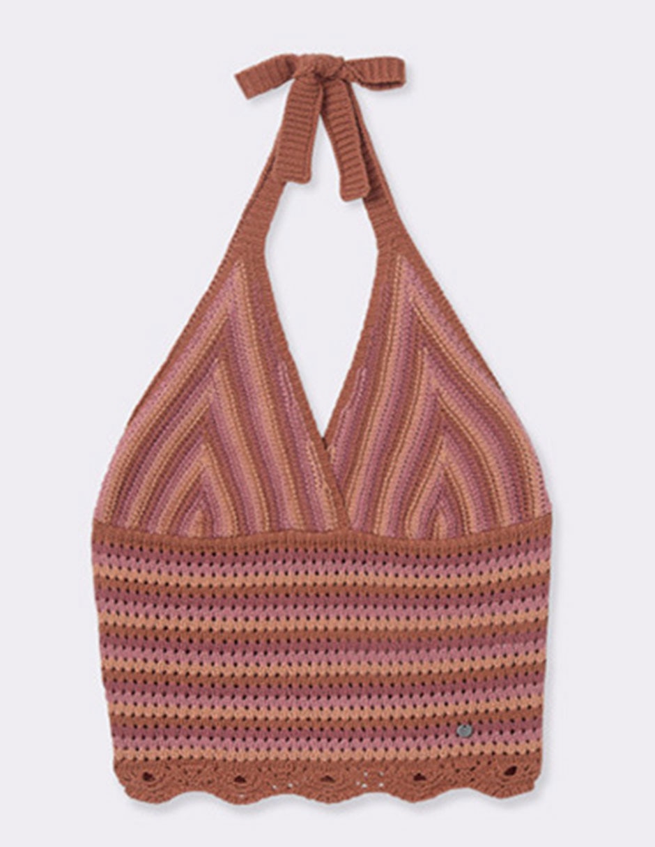 Top cuello halter escote V 5