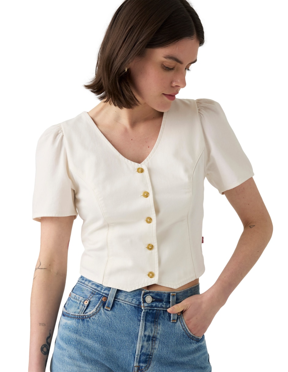 Blusa manga corta para mujer 3