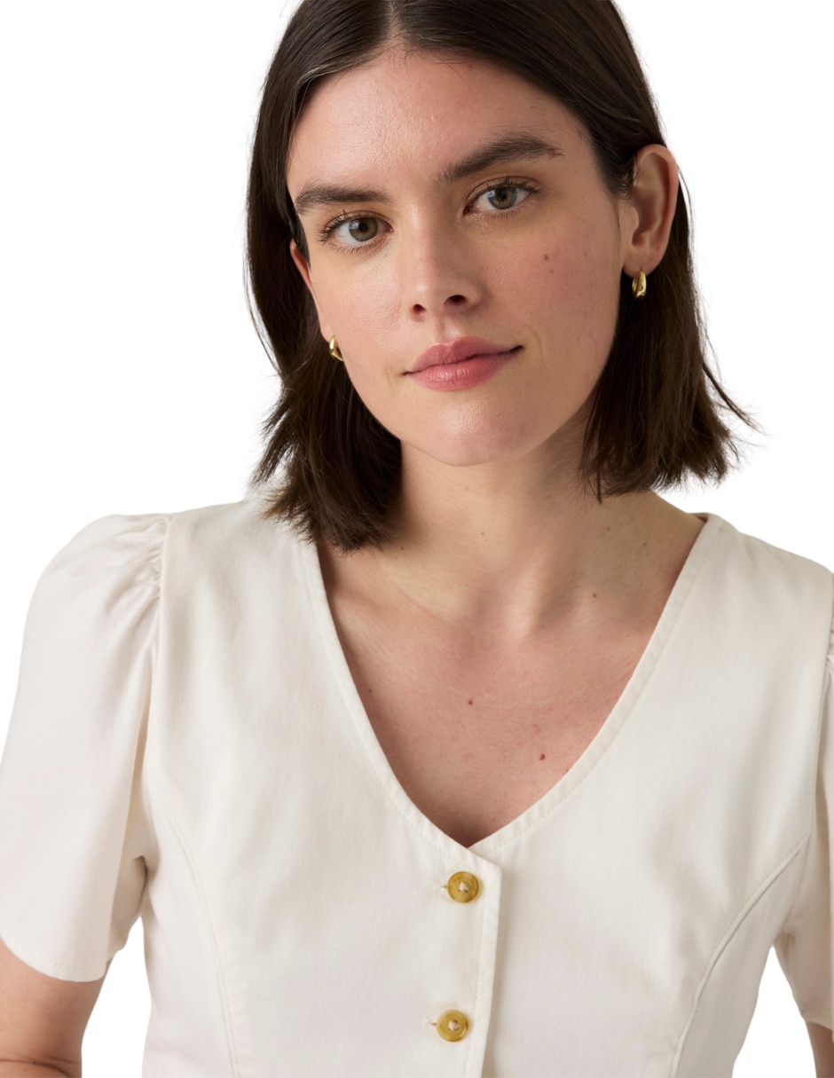 Blusa manga corta para mujer 4