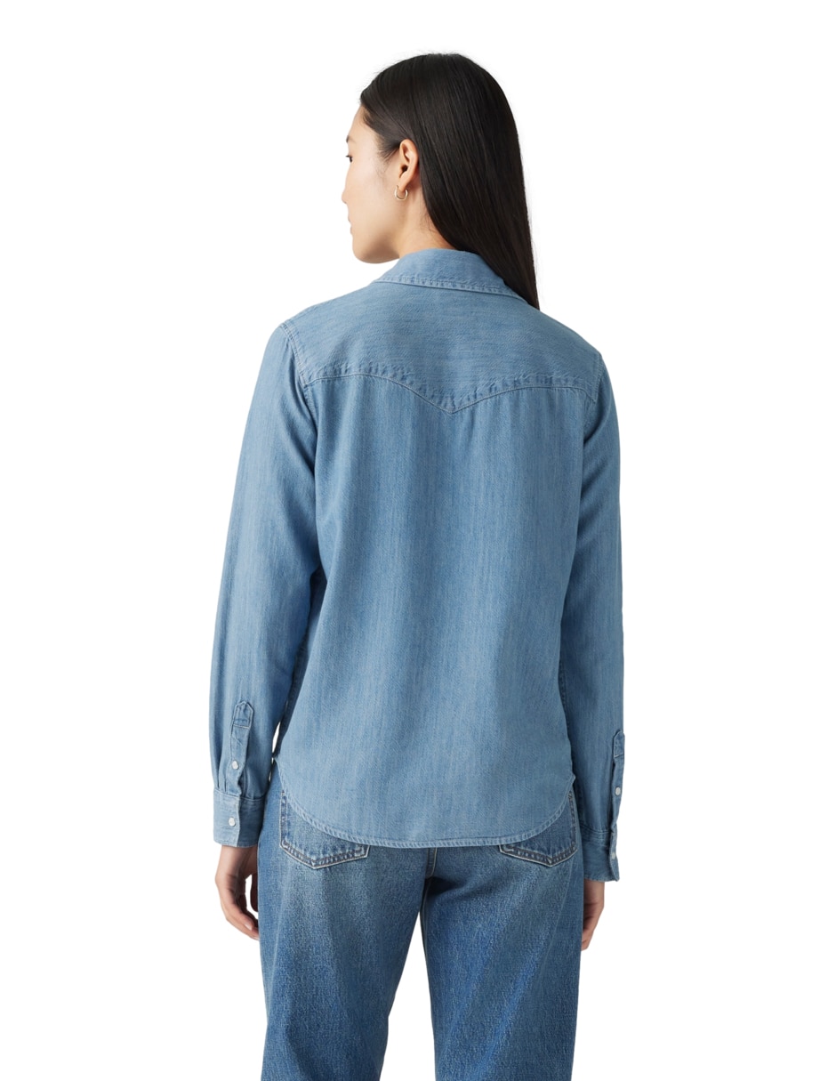 Camisa de algodón manga larga para mujer 5