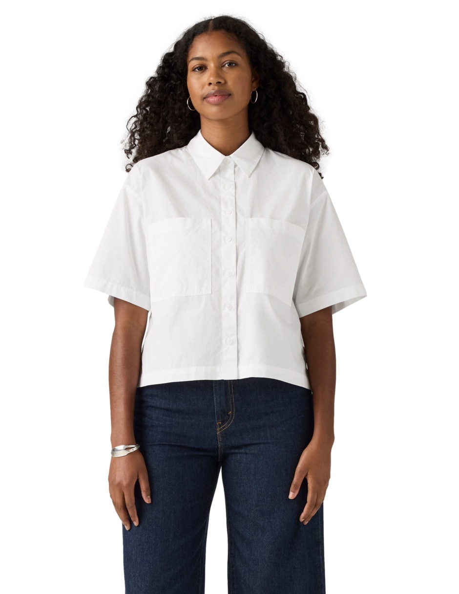 Blusa manga corta para mujer