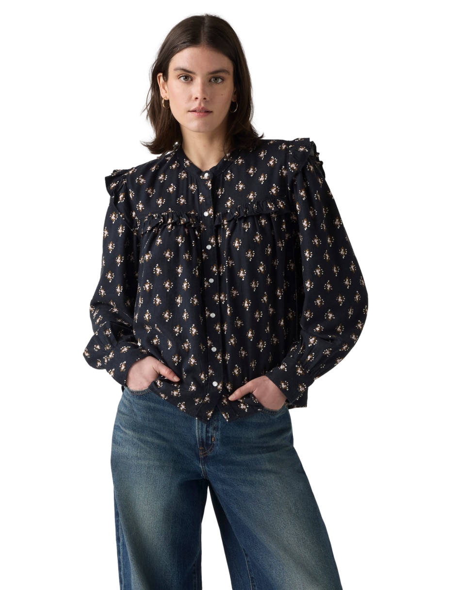 Blusa manga larga para mujer