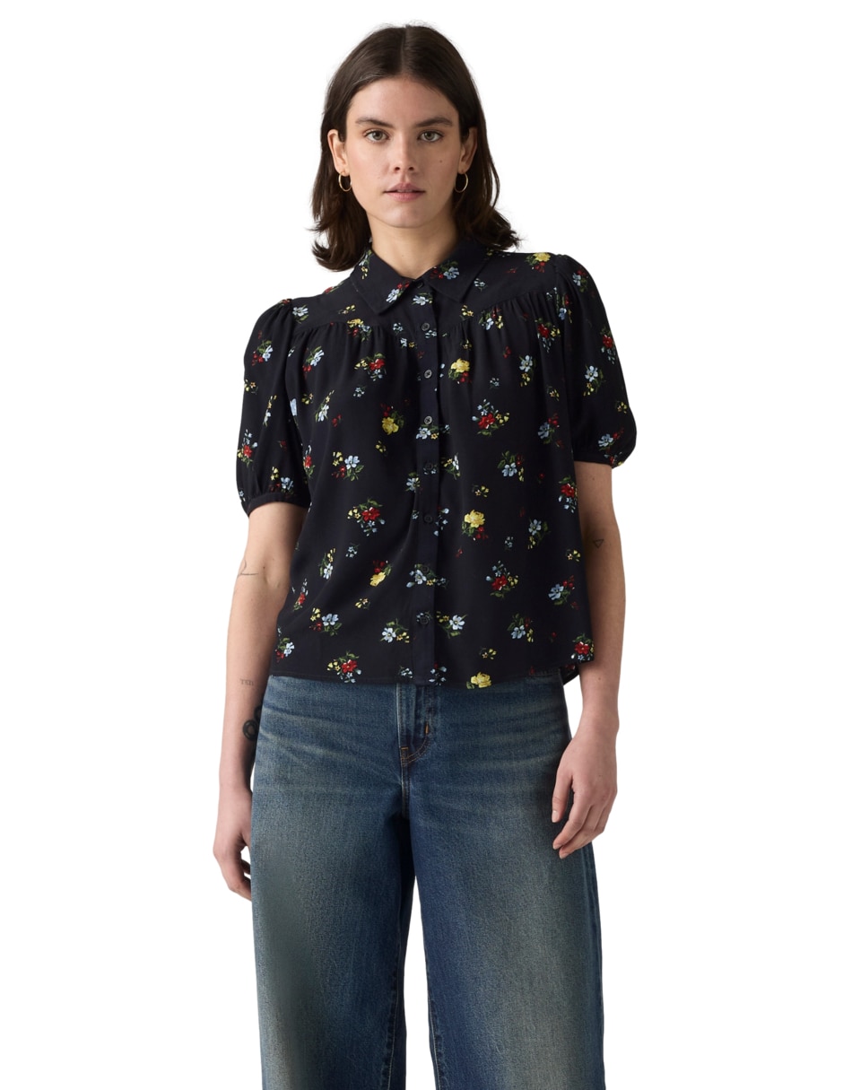 Blusa manga corta para mujer