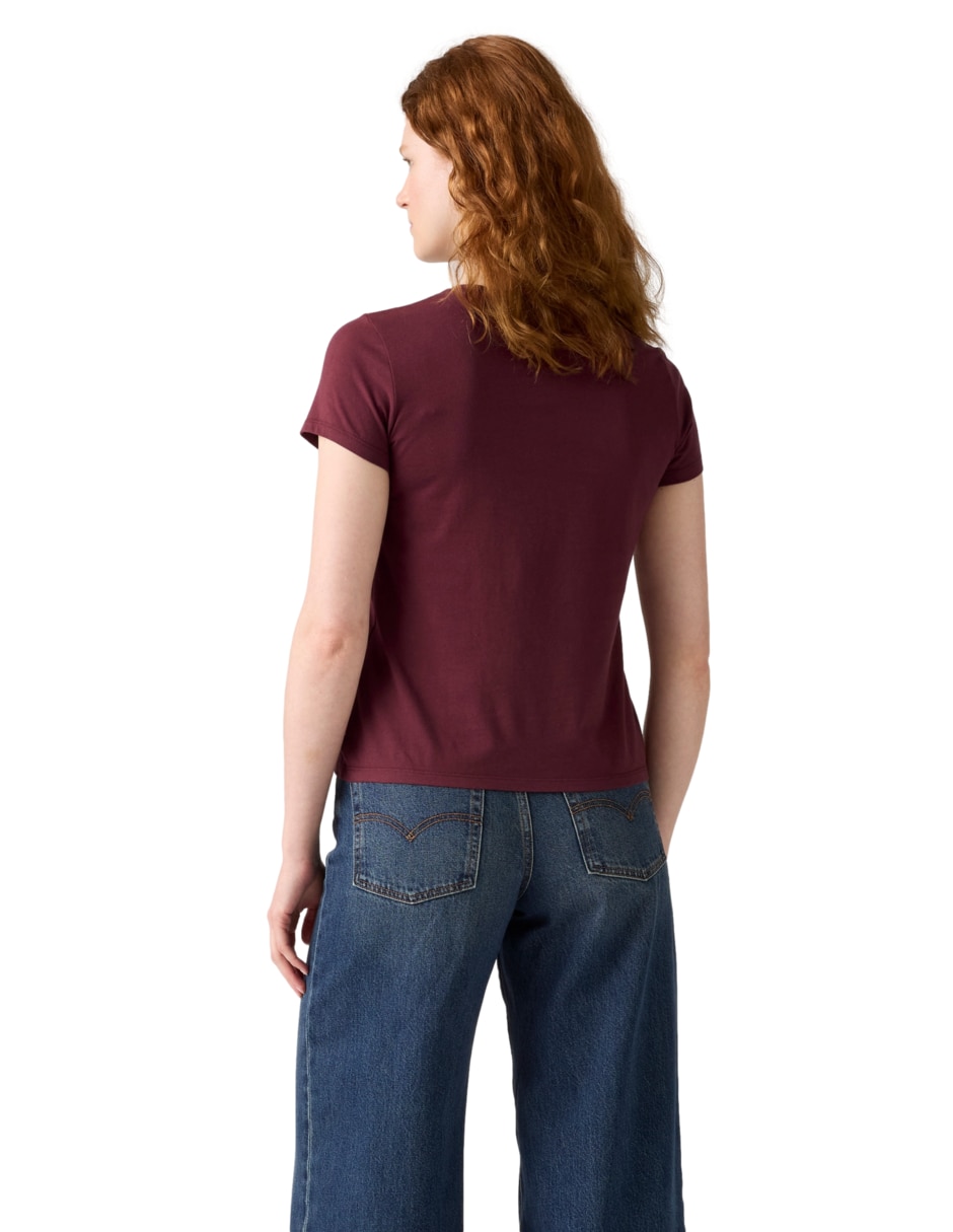 Playera manga corta cuello redondo para mujer 2