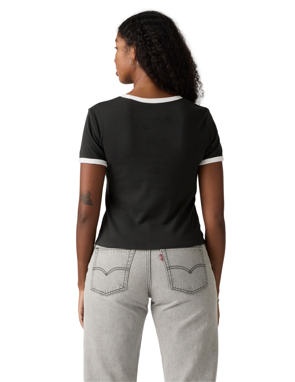 Playera manga corta cuello redondo para mujer 2