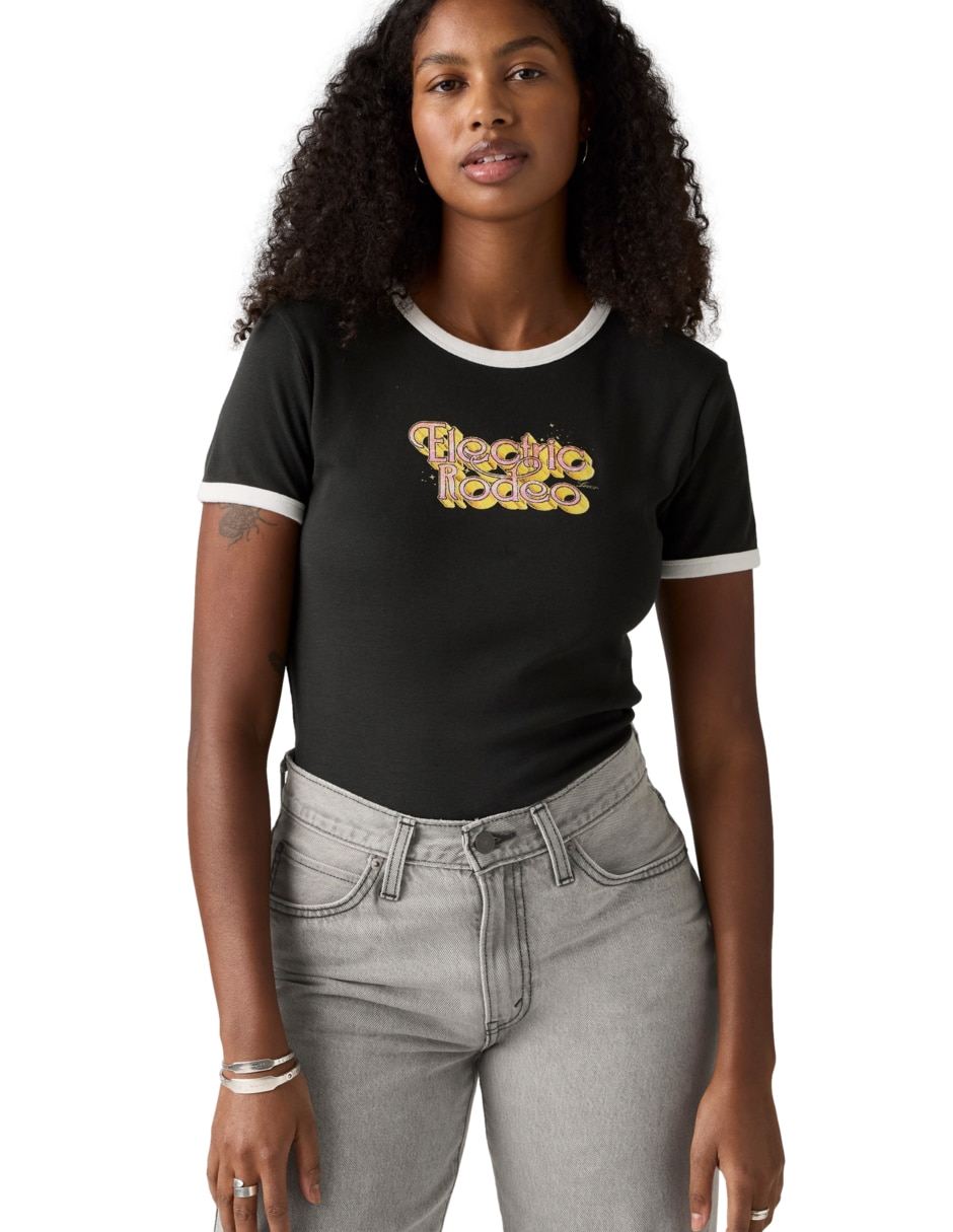 Playera manga corta cuello redondo para mujer 3