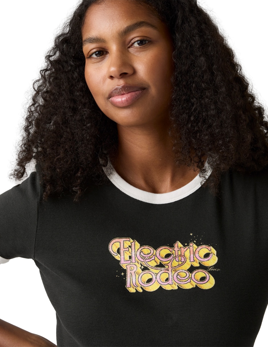 Playera manga corta cuello redondo para mujer 4