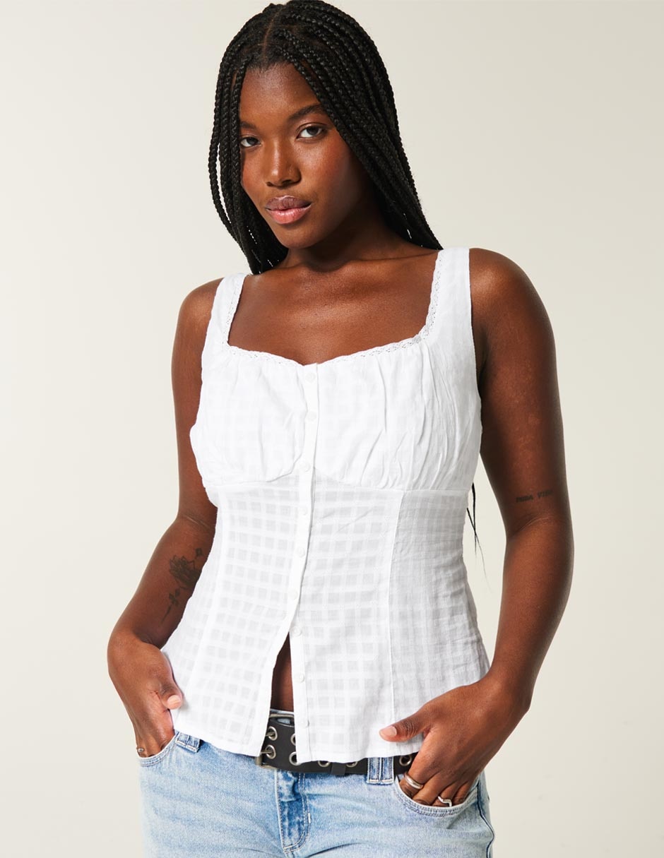 Blusa sin manga para mujer