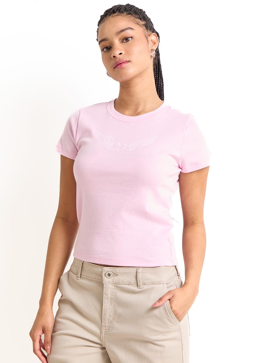 Playera manga corta para mujer
