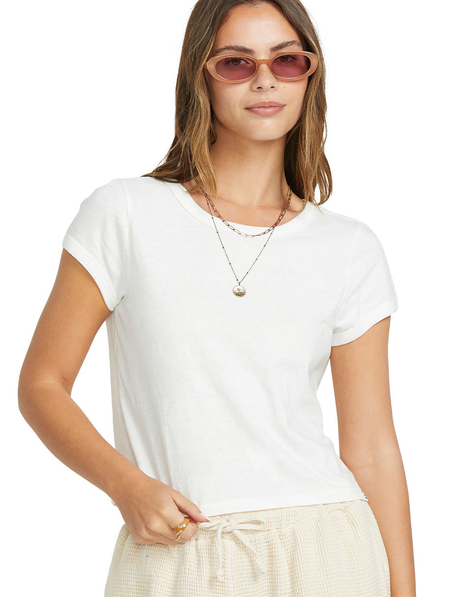 Playera manga corta Daily Tee Ss Knt cuello redondo para mujer 3
