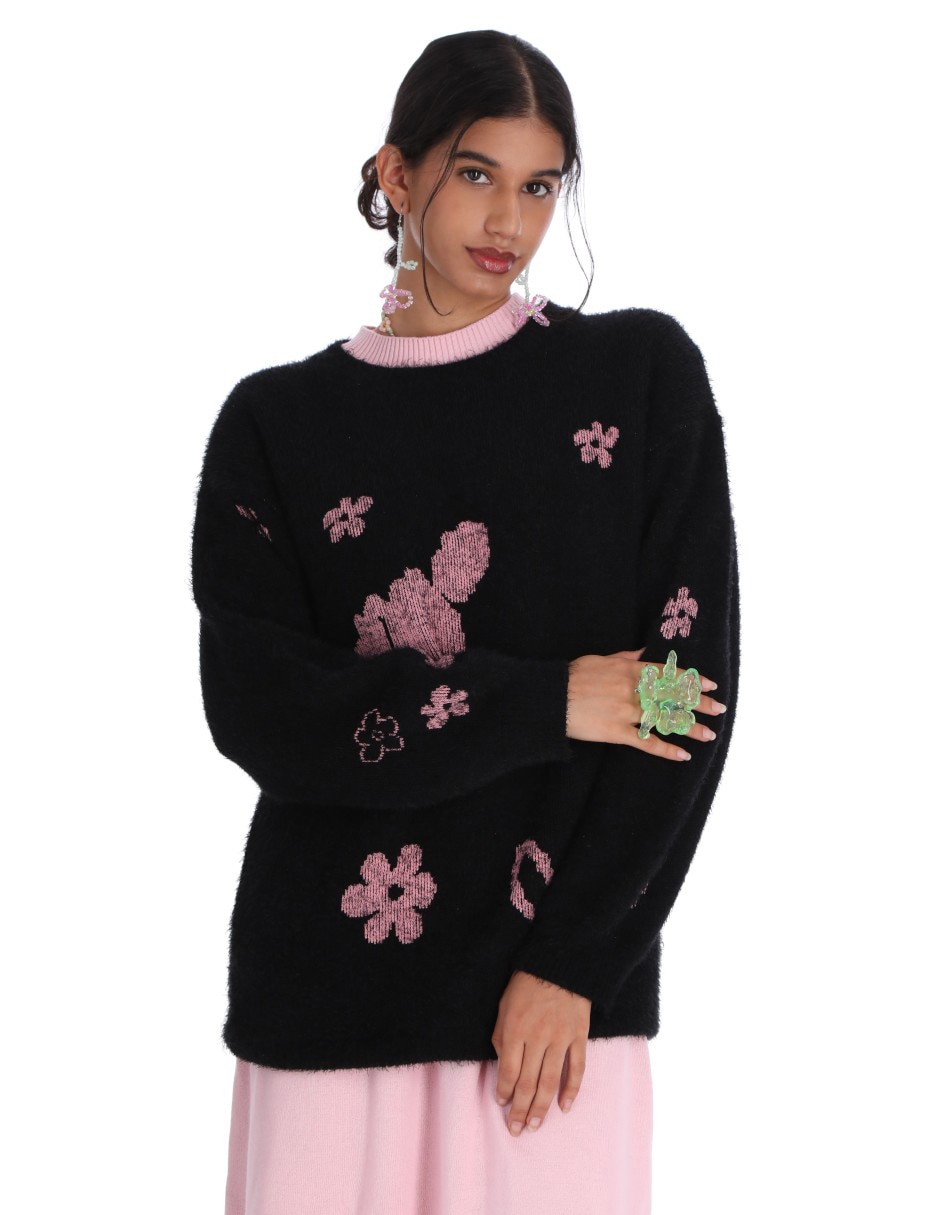 Suéter cuello redondo para mujer