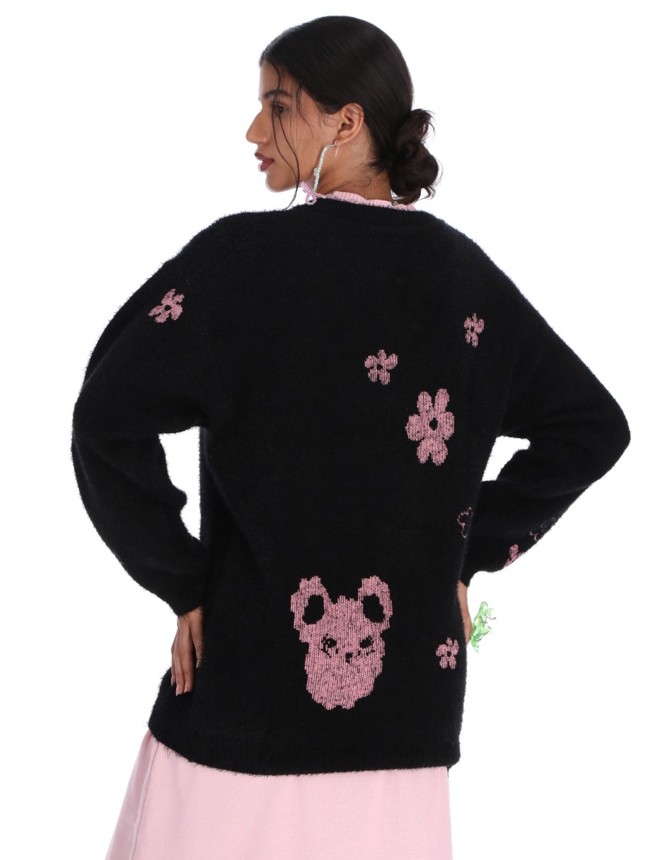Suéter cuello redondo para mujer 2