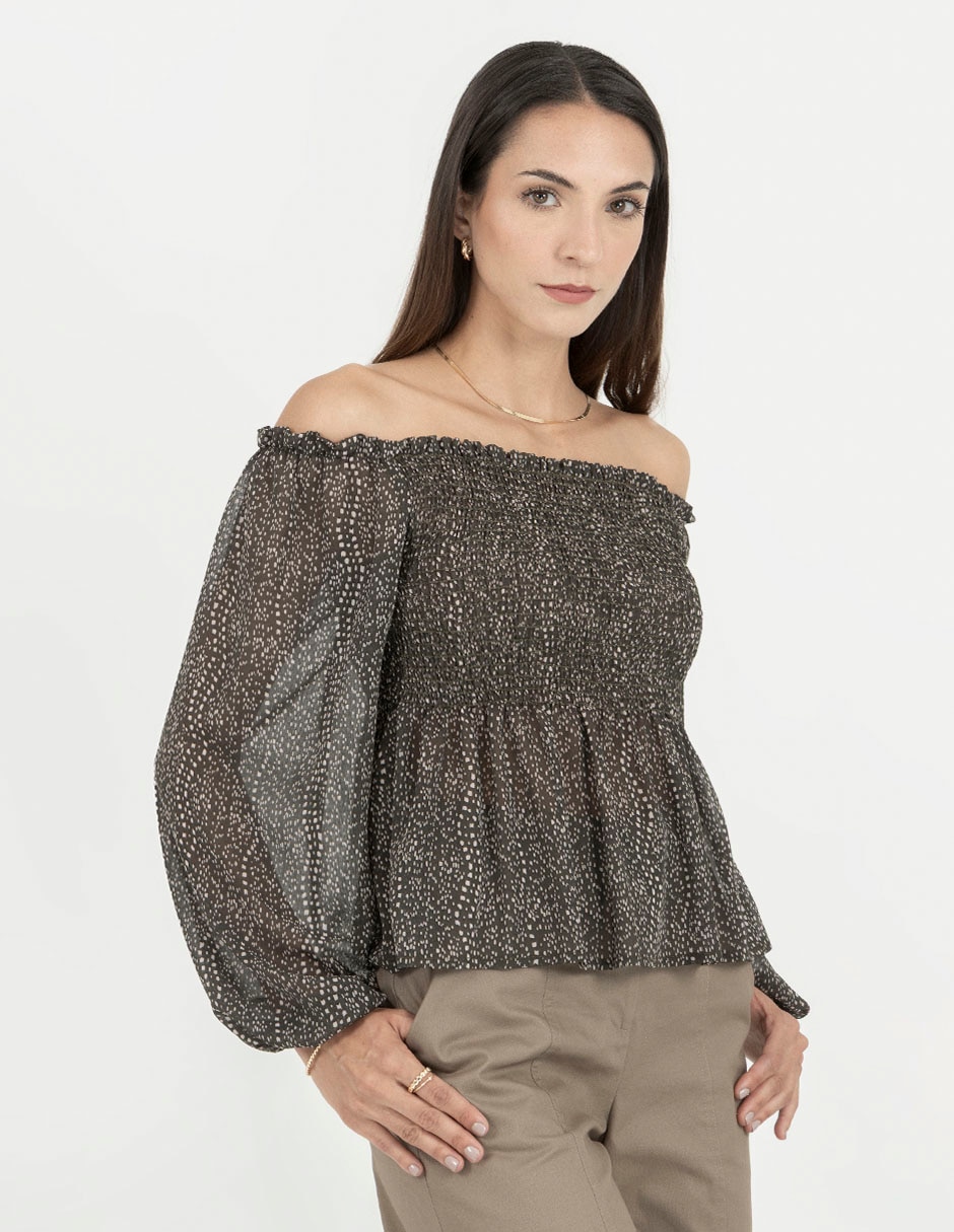 Blusa manga larga para mujer
