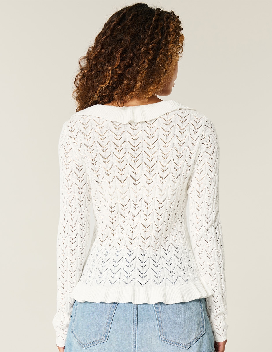 Suéter cuello con escote para mujer 3