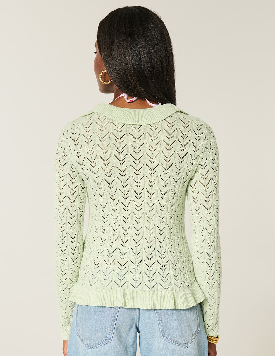Suéter cuello con escote para mujer 3