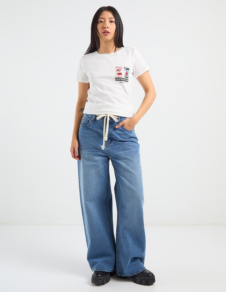Playera manga corta cuello redondo para mujer 3