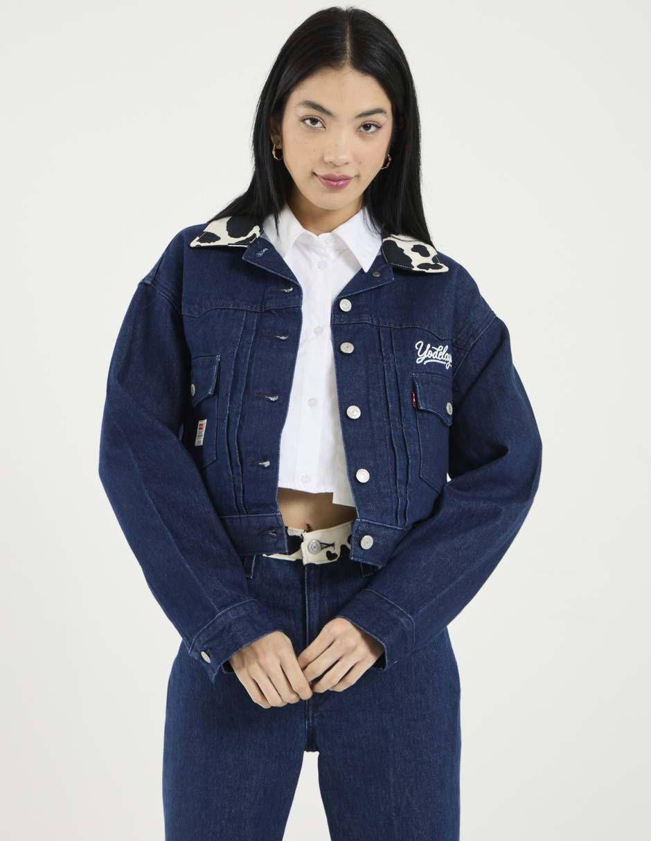 Chamarra denim de mezclilla para mujer