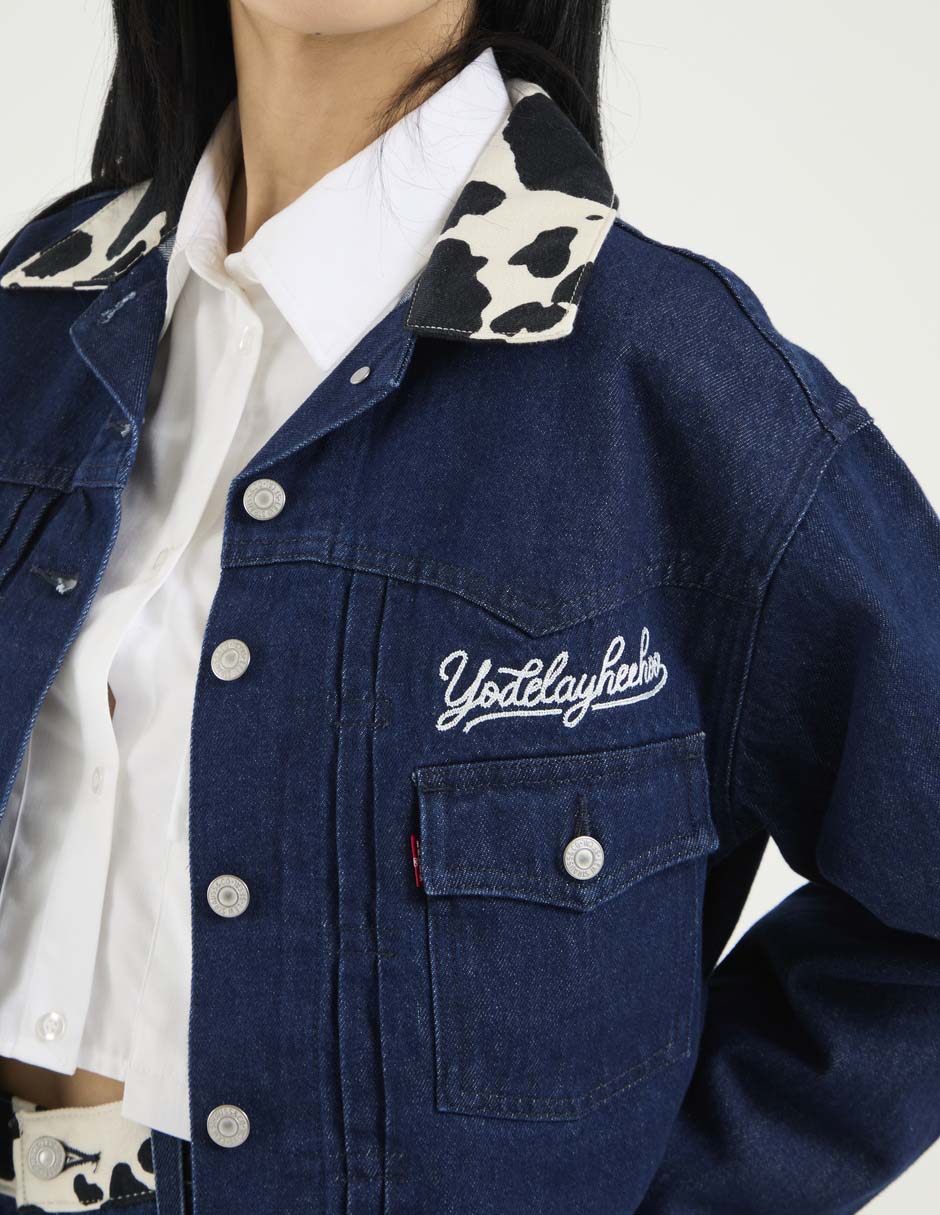 Chamarra denim de mezclilla para mujer 4