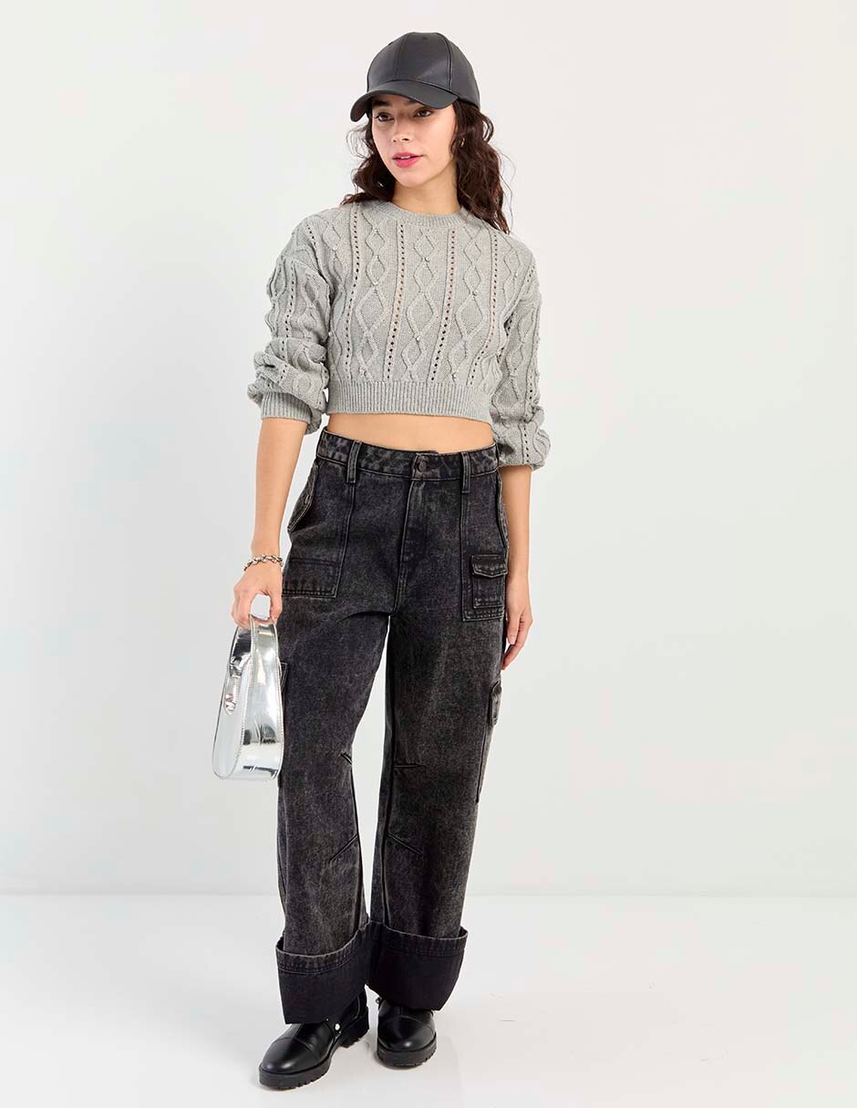Suéter cuello redondo para mujer 3