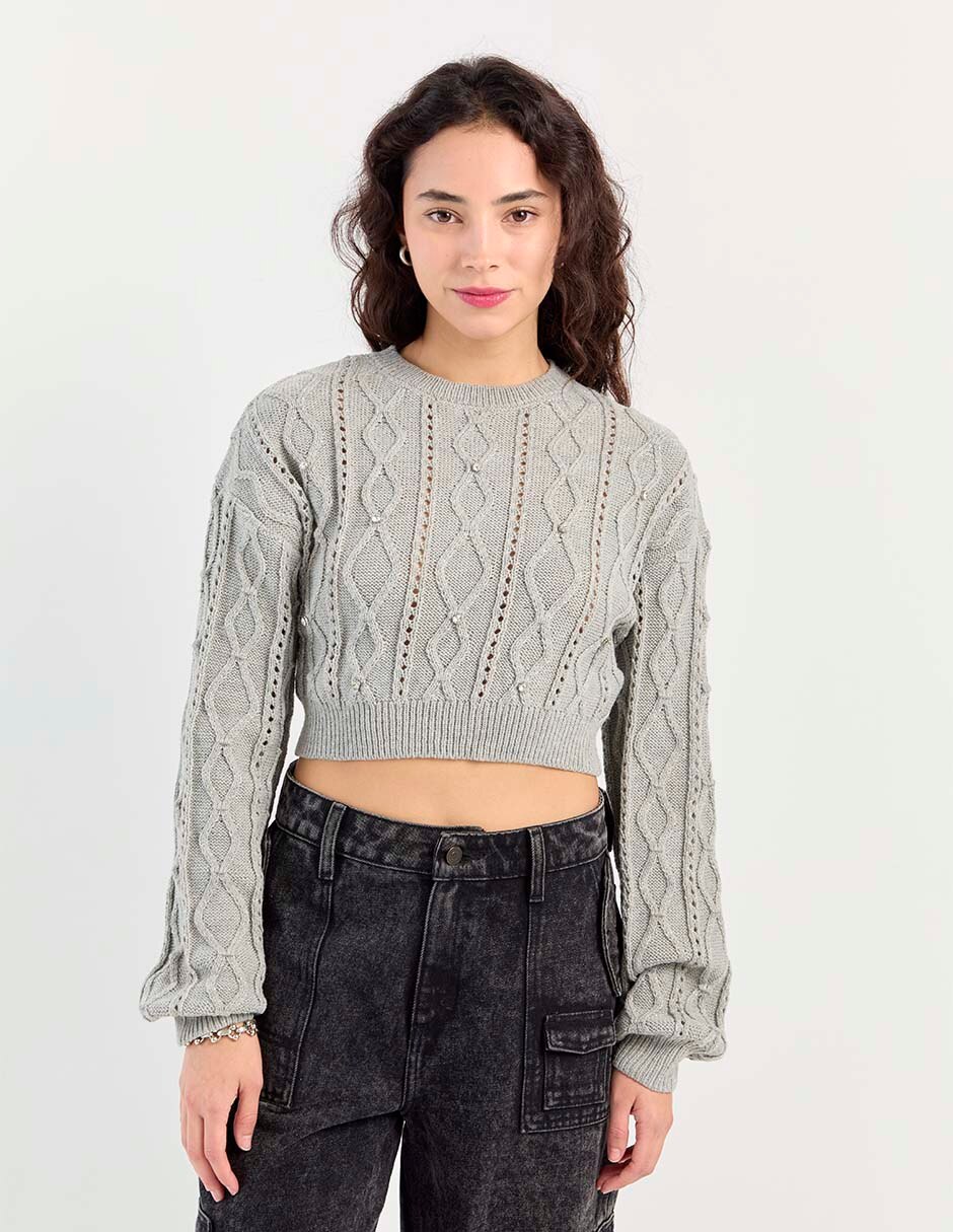 Suéter cuello redondo para mujer 5