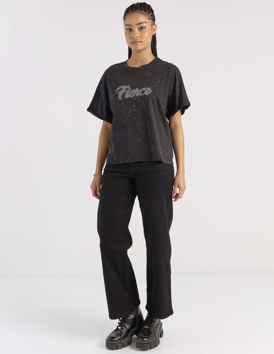 Playera manga 3/4 cuello redondo para mujer 3