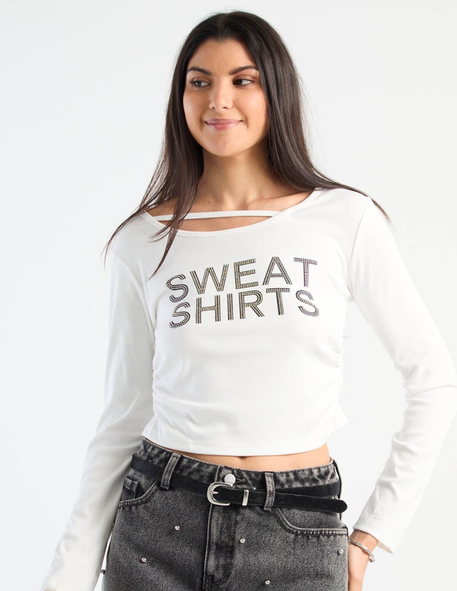 Blusa manga larga para mujer