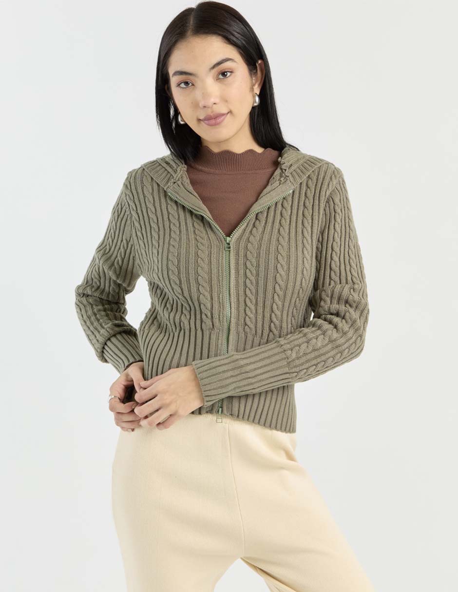 Suéter cuello con cierre para mujer Suéter cuello con cierre para mujer
