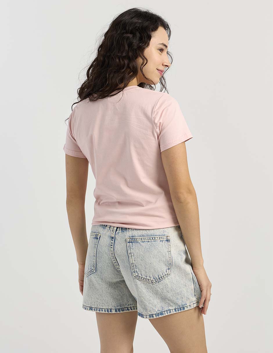 Playera manga corta cuello redondo para mujer 2
