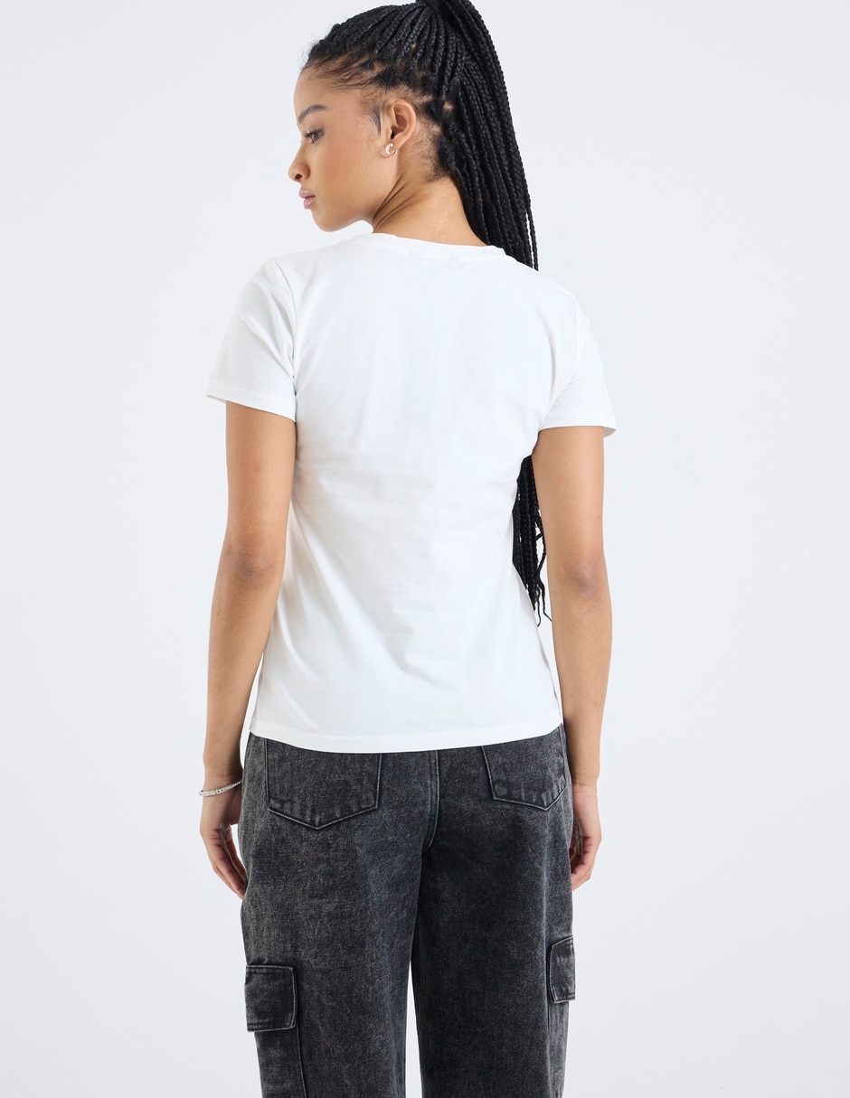 Playera manga corta cuello redondo para mujer 2