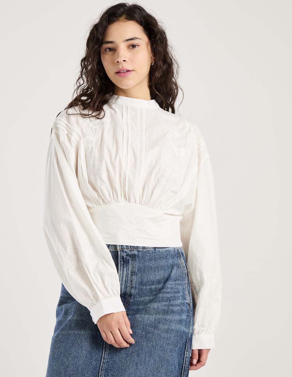 Blusa manga larga para mujer