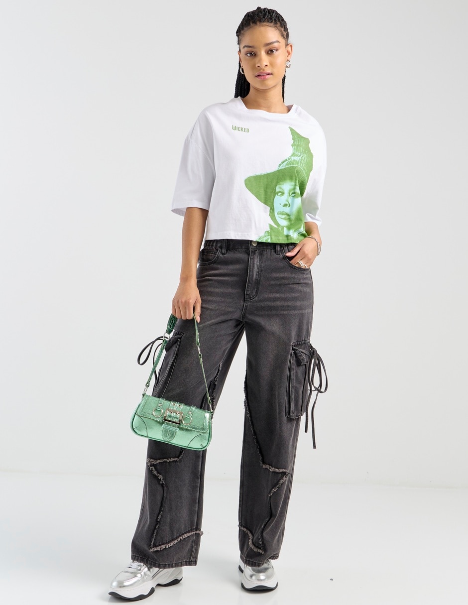 Playera manga corta Wicked cuello redondo para mujer 3
