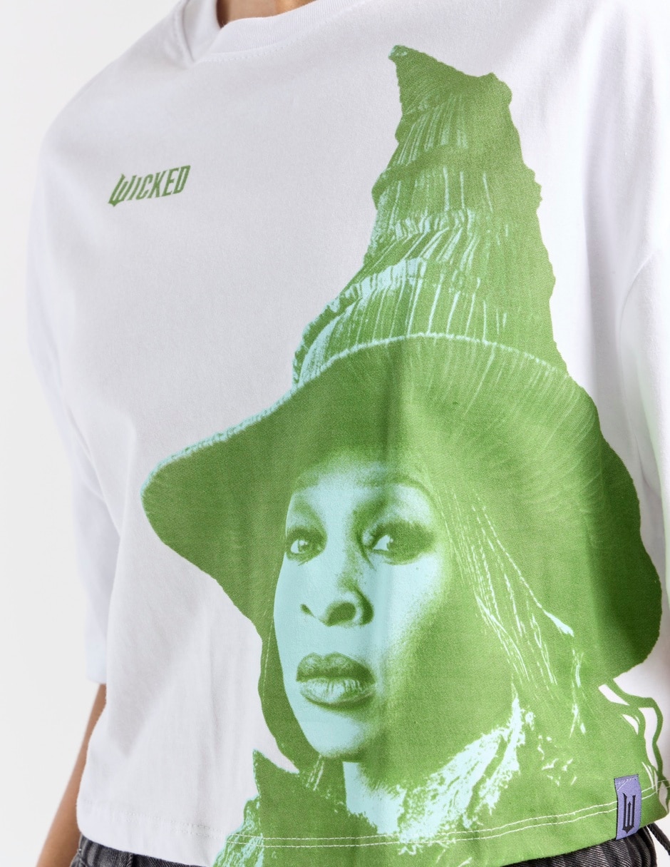 Playera manga corta Wicked cuello redondo para mujer 4