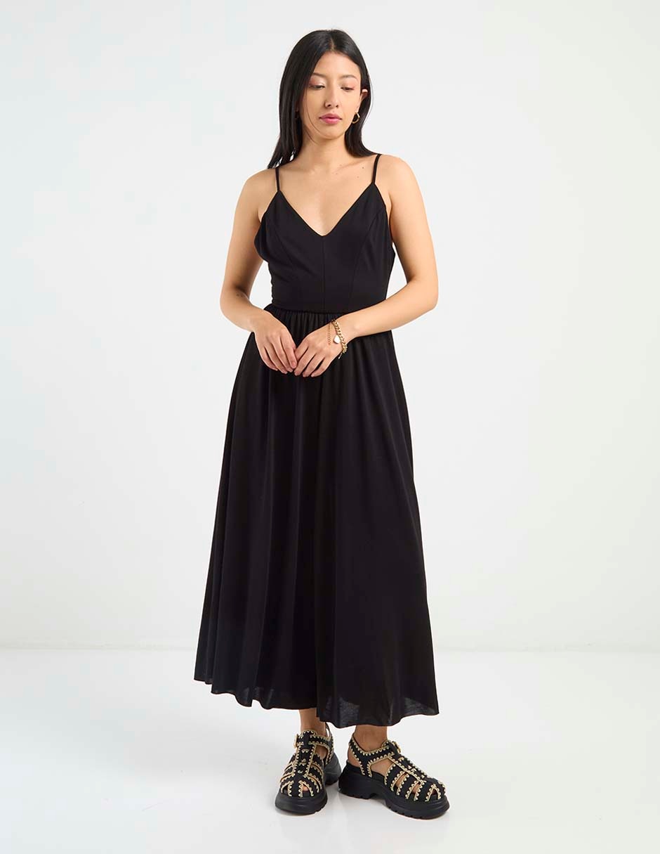 Jumpsuit That's It de modal playa estampado liso para mujer