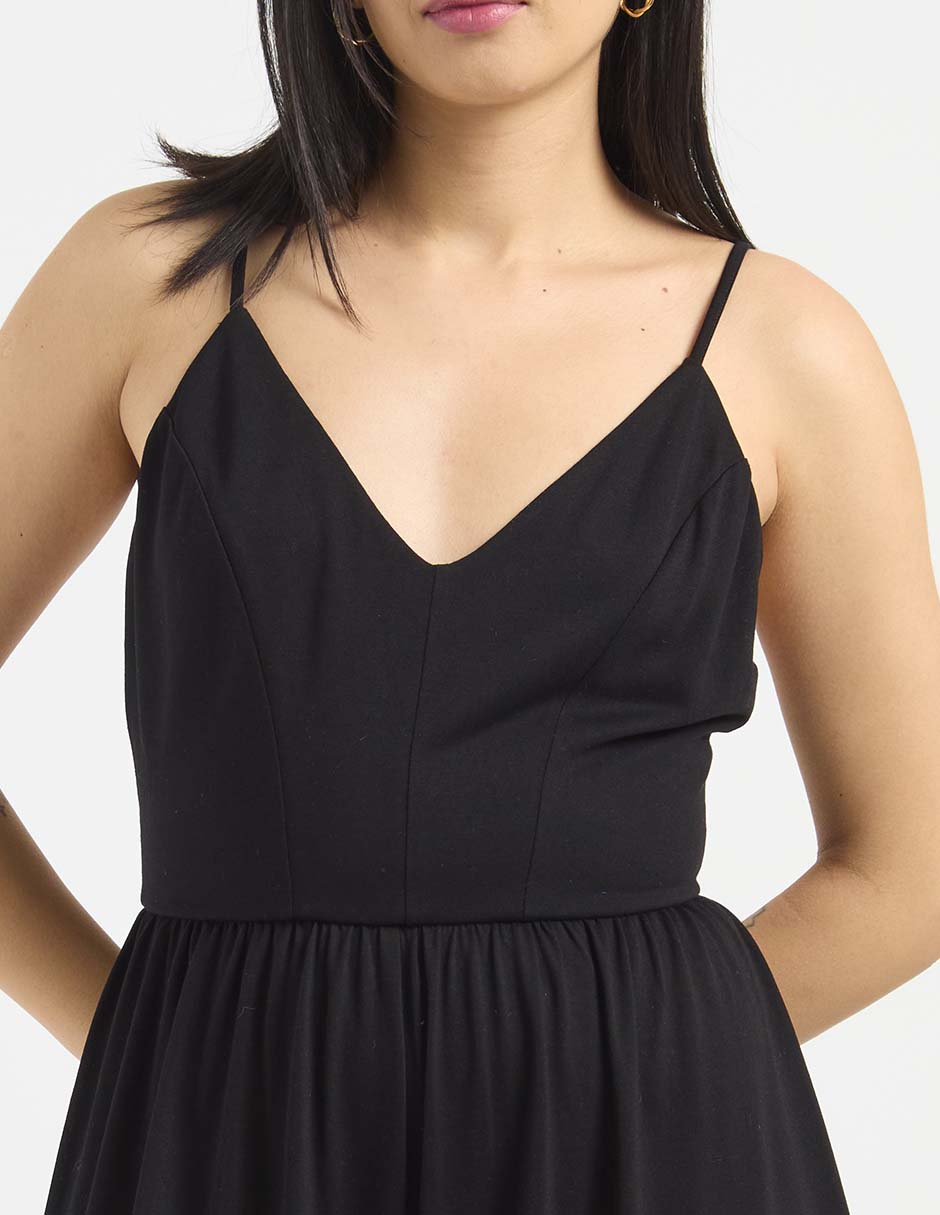 Jumpsuit That's It de modal playa estampado liso para mujer