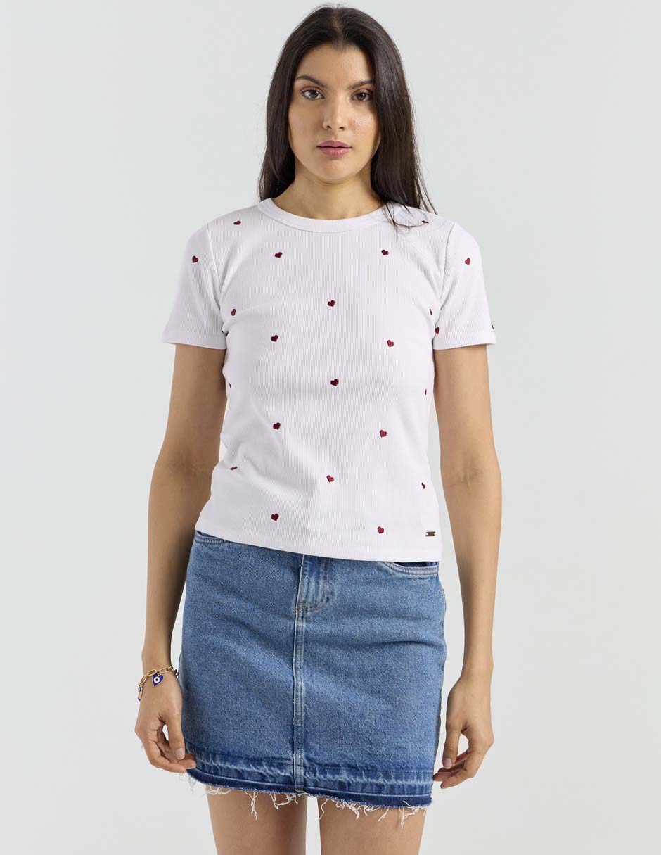 Playera manga corta cuello redondo para mujer 5