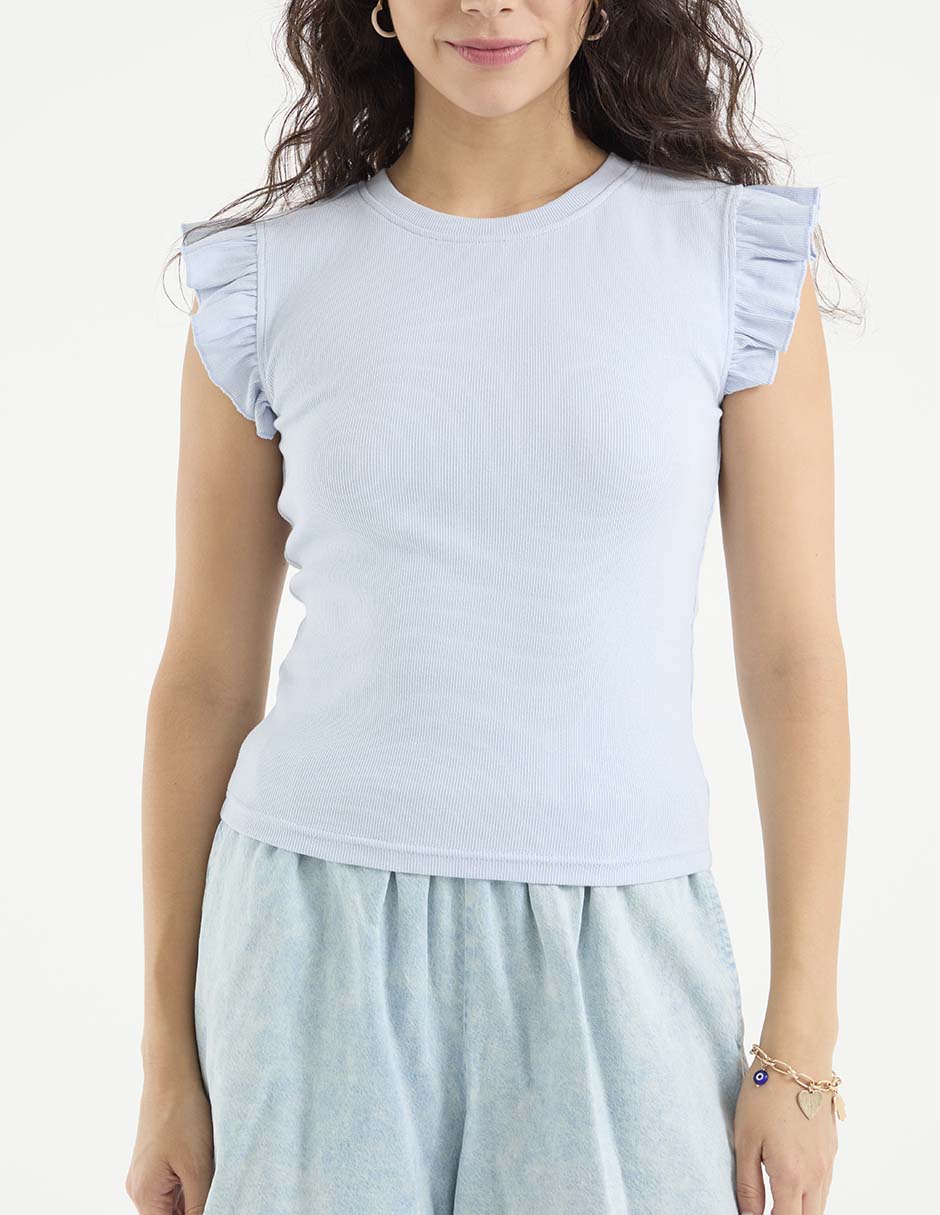 Blusa manga corta para mujer 5