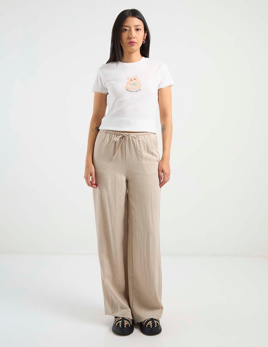 Playera manga corta cuello redondo para mujer 2