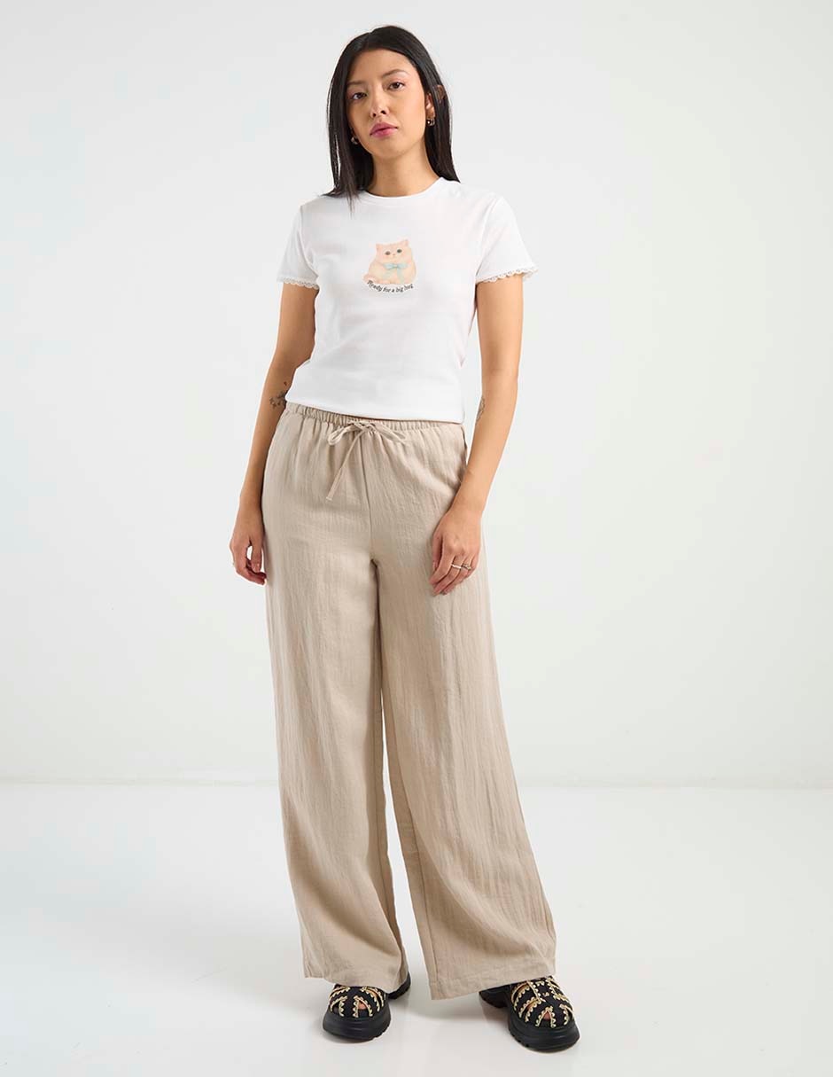 Playera manga corta cuello redondo para mujer 3
