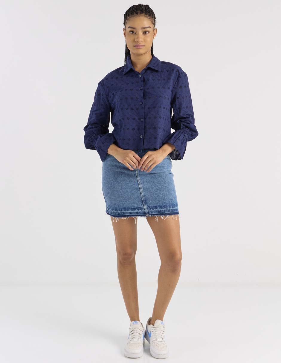 Blusa camisera manga larga para mujer 3