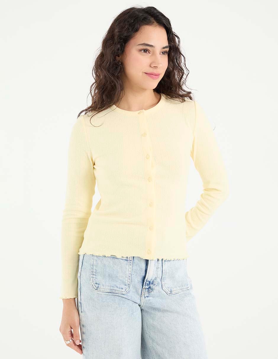 Blusa manga larga para mujer