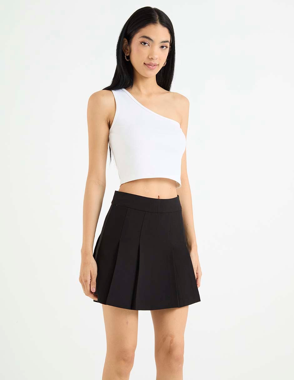 Falda short a la cintura