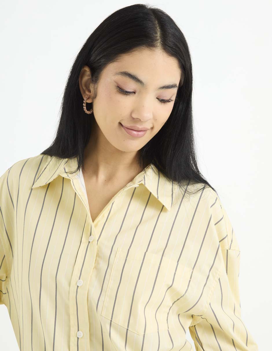 Blusa camisera manga larga para mujer 4