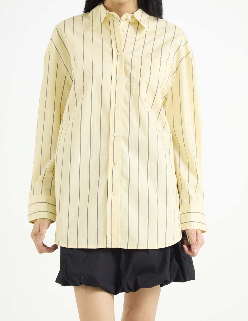 Blusa camisera manga larga para mujer 5