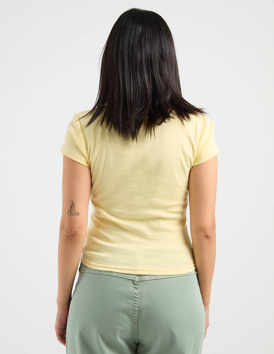 Playera manga corta cuello redondo para mujer 6