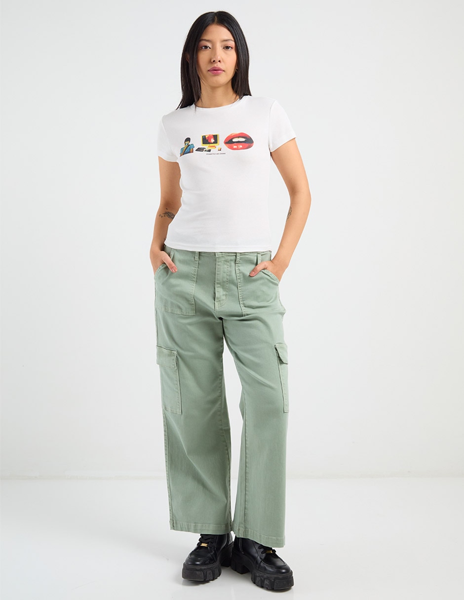 Playera manga corta cuello redondo para mujer 3