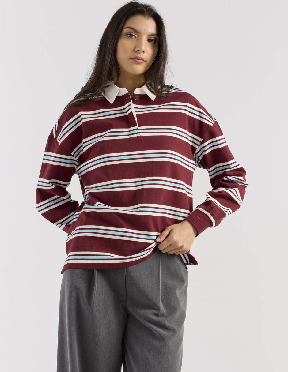 Playera tipo polo para mujer