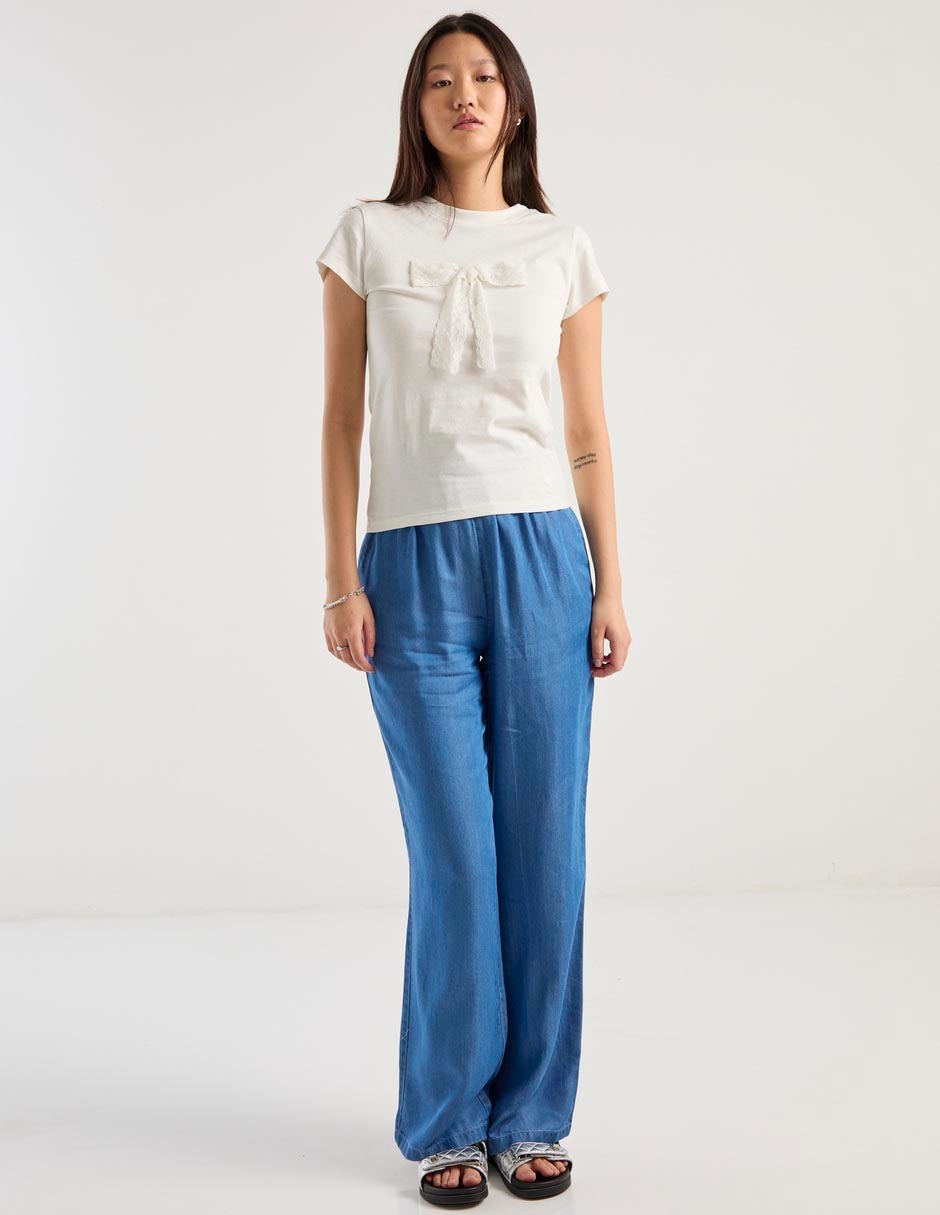 Playera manga corta cuello redondo para mujer 3