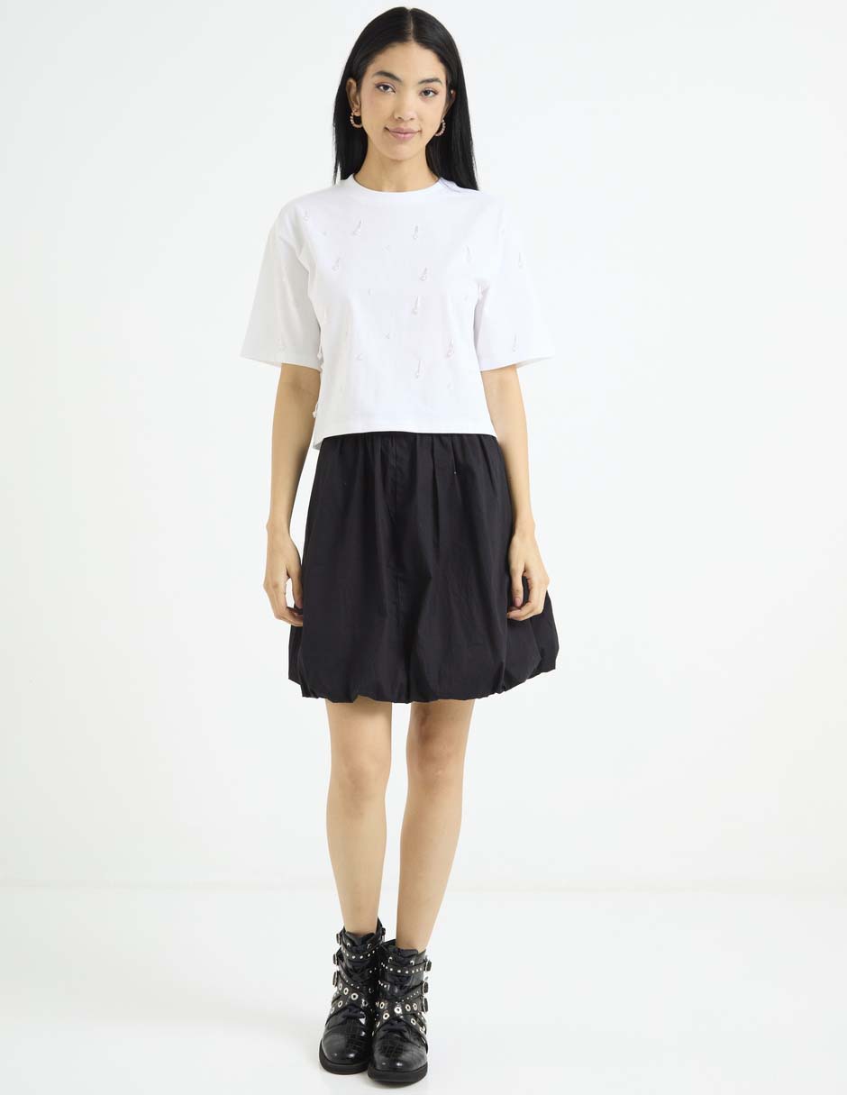Playera manga corta cuello redondo para mujer 3