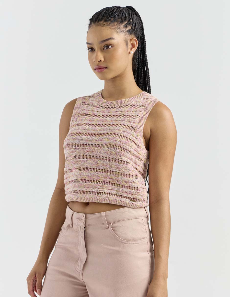 Top cuello redondo tirante ancho